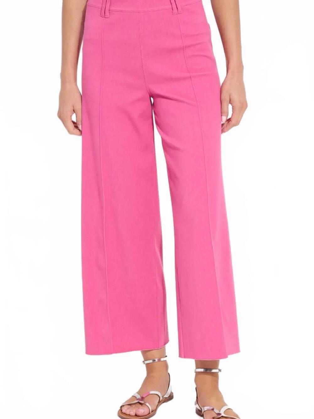 NEW LYSSE erin pintuck reprieve denim jeans in hot pink